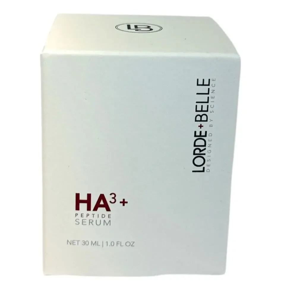 NIB Lorde + Belle HA3+ Peptide Serum Hyaluronic Acid Anti Aging 1 oz